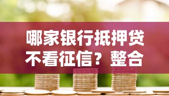 哪家银行抵押贷不看征信？整合5个靠谱借钱平台