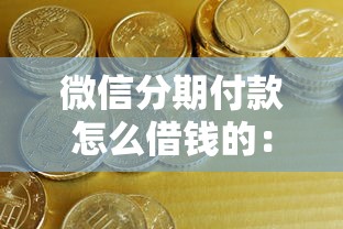 微信分期付款怎么借钱的：推荐5个黑户一定能过的平台
