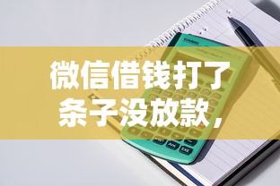 微信借钱打了条子没放款，整理5个应急借贷款500秒下平台