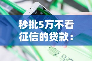 秒批5万不看征信的贷款：试试这5个安全正规的贷款平台