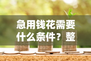 急用钱花需要什么条件？整理五个网贷贷款平台