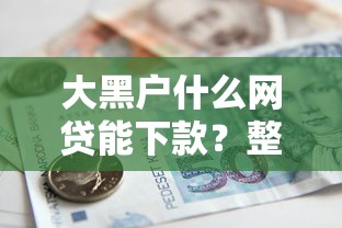 大黑户什么网贷能下款？整合5个国家正规借款平台
