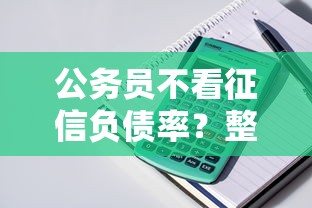 公务员不看征信负债率？整理5个还有平台可以借钱