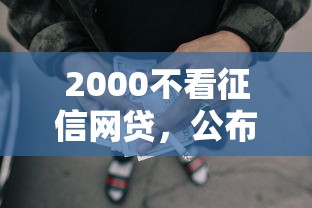 2000不看征信网贷，公布5个秒批无面签贷款平台