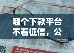 哪个下款平台不看征信，公布五个黑户有没有借钱的平台