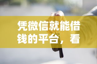 凭微信就能借钱的平台，看看这五个借款平台好贷款