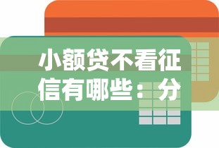 小额贷不看征信有哪些：分享5个不看征信查询的平台