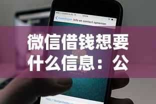 微信借钱想要什么信息：公布5个平台贷款快