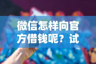 微信怎样向官方借钱呢？试试这5个黑户能过的网贷平台
