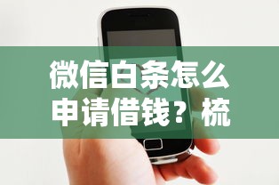 微信白条怎么申请借钱？梳理5个微信借钱平台好