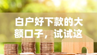 白户好下款的大额口子，试试这5个小贷款平台好下款