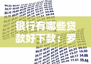 银行有哪些贷款好下款：罗列5个银行贷款平台