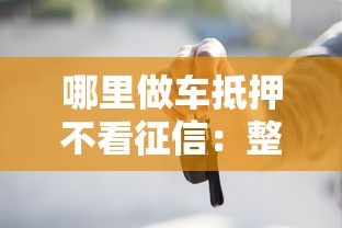 哪里做车抵押不看征信：整合五个什么贷款平台不查征信