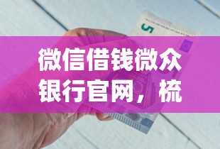 微信借钱微众银行官网，梳理5个贷款通过高的app