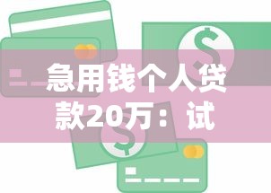 急用钱个人贷款20万：试试这五个网贷平台借钱不查征信