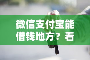 微信支付宝能借钱地方？看看这五个按揭车贷款平台