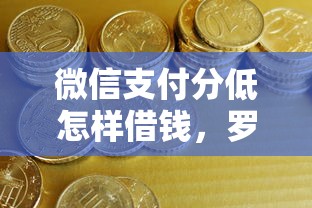 微信支付分低怎样借钱，罗列五个网贷口子