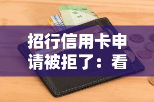 招行信用卡申请被拒了：看看这5个快速下款不看征信的平台