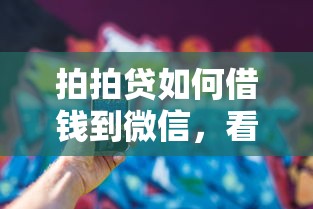拍拍贷如何借钱到微信，看看这5个黑户能借的口子