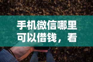 手机微信哪里可以借钱，看看这5个都贷款平台