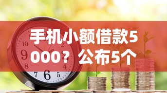 手机小额借款5000？公布5个平台贷款安全