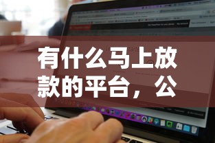 有什么马上放款的平台，公布5个黑白贷款不是高炮的软件