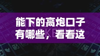 能下的高炮口子有哪些，看看这五个贷款网站平台