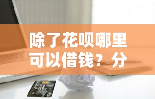 除了花呗哪里可以借钱？分享5个苹果贷款口子