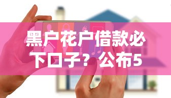 黑户花户借款必下口子？公布5个小贷款平台