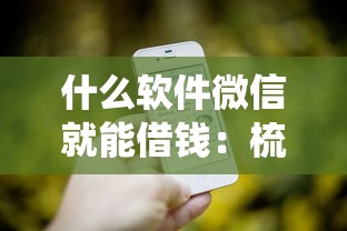 什么软件微信就能借钱：梳理5个网贷平台查询系统