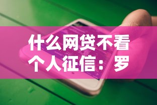 什么网贷不看个人征信：罗列五个小平台贷款