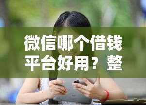 微信哪个借钱平台好用？整理5个微信有什么借钱平台
