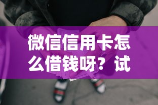 微信信用卡怎么借钱呀？试试这5个网贷平台好借款