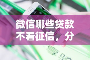 微信哪些贷款不看征信，分享五个平台黑户能借100元