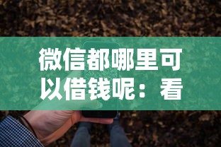 微信都哪里可以借钱呢：看看这5个好一点的贷款平台