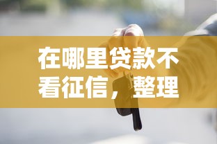 在哪里贷款不看征信，整理5个不需征信的贷款平台