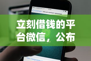 立刻借钱的平台微信，公布五个新手机号容易下款的app