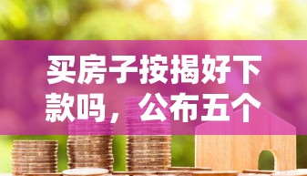 买房子按揭好下款吗，公布五个不查大数据和征信的贷款平台