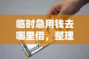 临时急用钱去哪里借，整理5个黑平台贷款