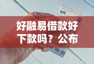 好融易借款好下款吗？公布五个平台借钱不查征信