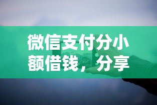 微信支付分小额借钱，分享5个黑了也可以放款的平台