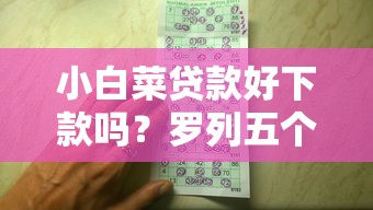 小白菜贷款好下款吗？罗列五个网上正规贷款平台