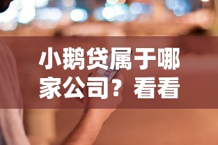 小鹅贷属于哪家公司？看看这五个易通过的网贷平台