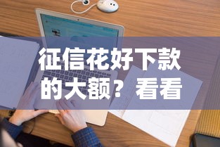 征信花好下款的大额？看看这5个征信太花了也能借钱的平台