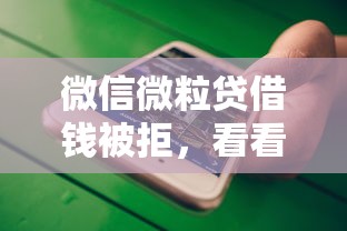 微信微粒贷借钱被拒，看看这五个网贷大平台