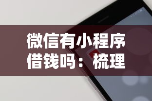 微信有小程序借钱吗：梳理5个网贷黑户必过平台