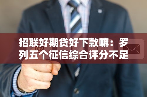 招联好期贷好下款嘛：罗列五个征信综合评分不足能下款的平台