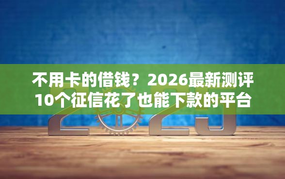 不用卡的借钱？2026最新测评10个征信花了也能下款的平台