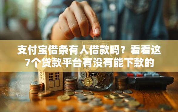 支付宝借条有人借款吗？看看这7个贷款平台有没有能下款的