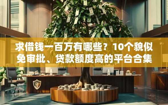 求借钱一百万有哪些？10个貌似免审批、贷款额度高的平台合集